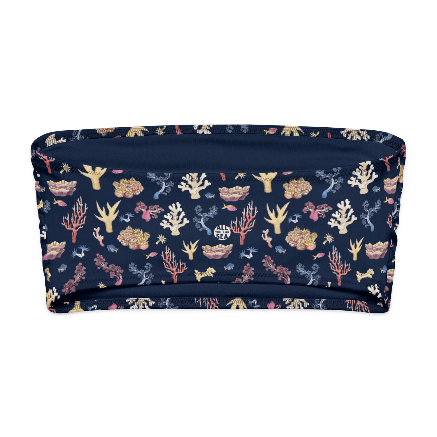 Coral Eco Bandeau Bikini Top