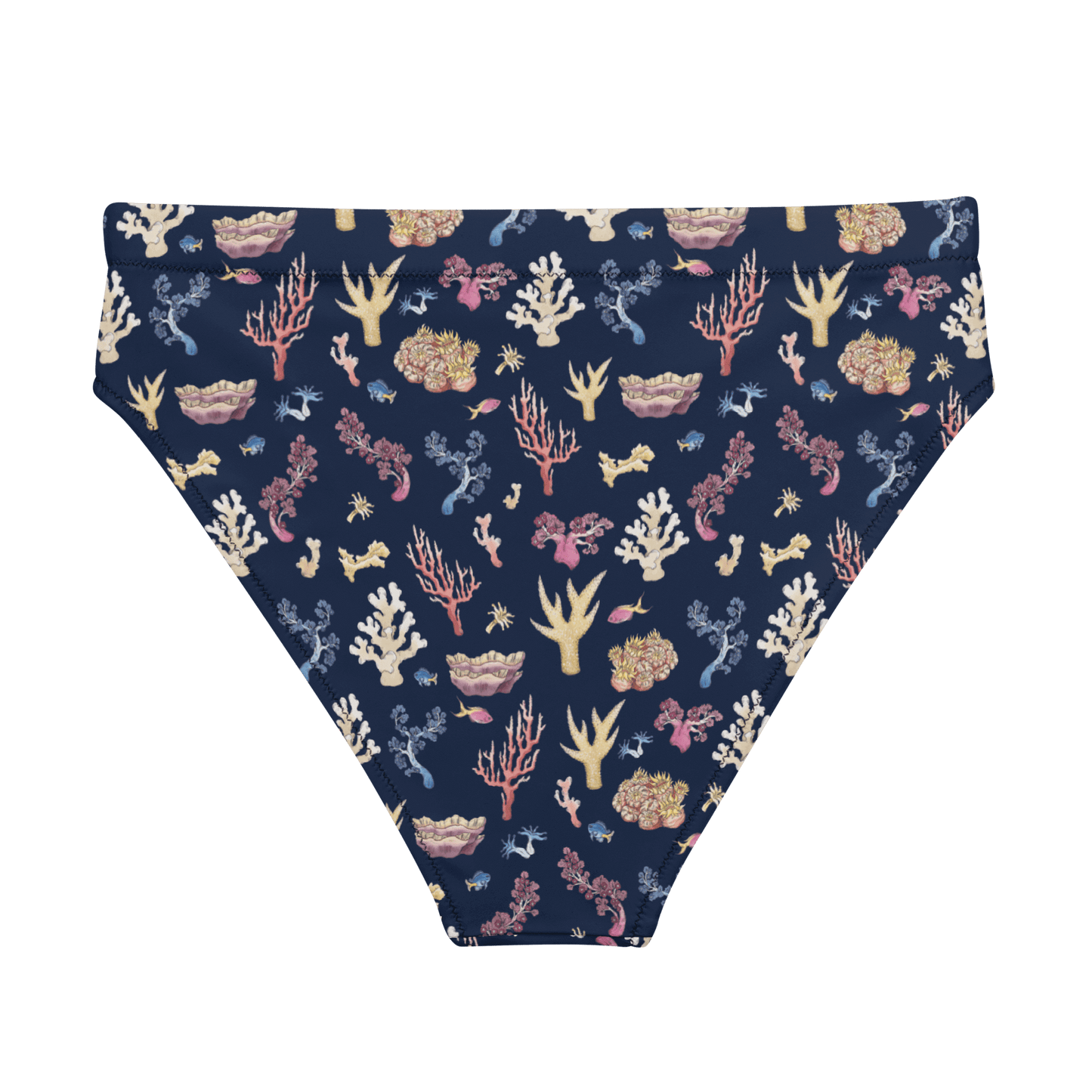 Coral Eco High-Waisted Bikini Bottom