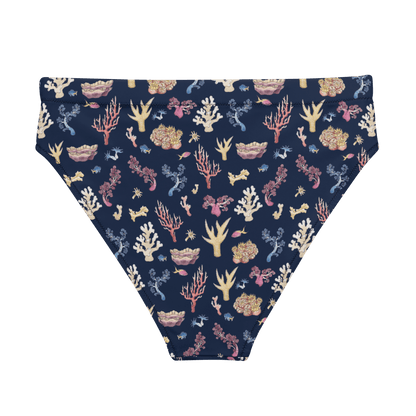 Coral Eco High-Waisted Bikini Bottom