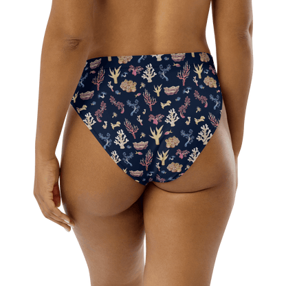 Coral Eco High-Waisted Bikini Bottom