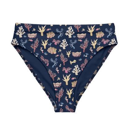 Coral Eco High-Waisted Bikini Bottom