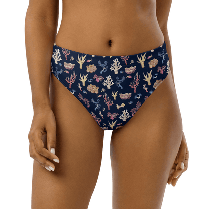 Coral Eco High-Waisted Bikini Bottom